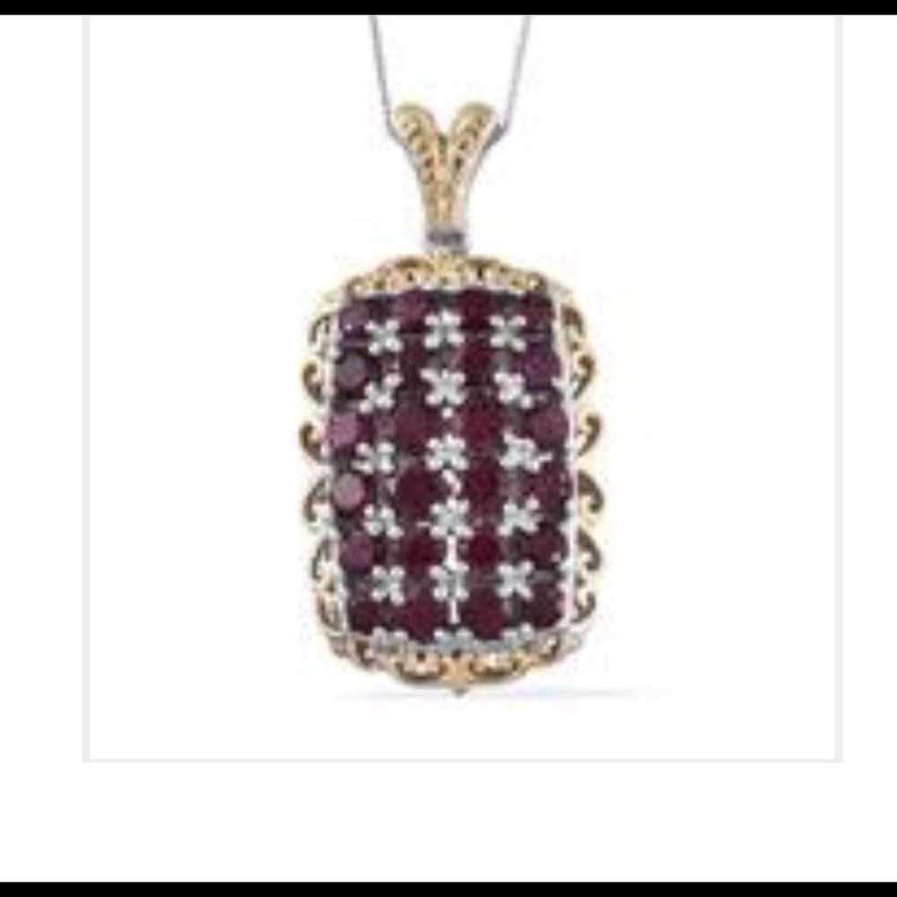 Rhodolite Garnet Pendant With Chain (20 in) TGW 3.920 Cts.